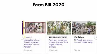 Farm bill 2020. Why farmers in India are protesting, what are there concern with the bill?