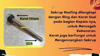Sekrup Roofing Ruping Baja Ringan SDS Kuning 7,5 cm 12 x 75 mm Kunci 8 Karet