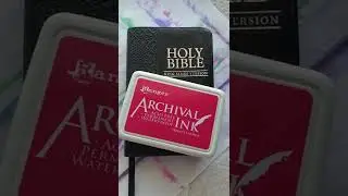 Art Gilt Bible with Ranger Archival Ink in Vibrant Fuschia
