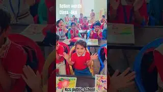 Action word activity for class ukg #school #kcs #charkhari #learnwithfun
