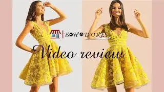 Yellow Homecoming Dress | Flare 2019 Hoco Dress | Bohoddress