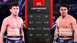 Chase Hooper vs Anthony Hernandez FULL FIGHT | UFC 5 AI Simulation (CPU vs CPU)