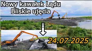 Wyspa Estyjska -24.07.2025 Zobacz Jak Powstaje Sztuczna Wyspa na Zalewie Wiślanym