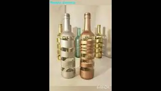 beautiful spray glass bottles painting art | creative ideas for home decor | DIY projects |