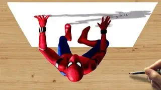 3D Colored Pencil Drawing of Spiderman: Homecoming - Speed Draw | Jasmina Susak