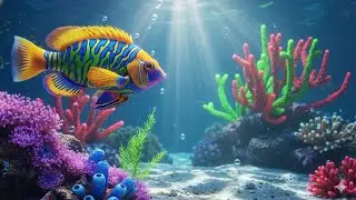 4K Ocean Aquarium – Peaceful Reef Fish & Ambient Music for Sleep and Study