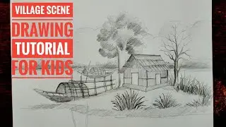 When Art Heals a Child's Heart | Emotional Village Scene Drawing Tutorial