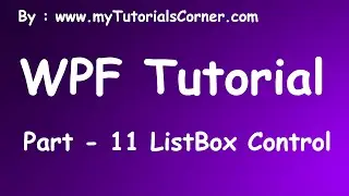 ListBox Control in WPF - Part 11