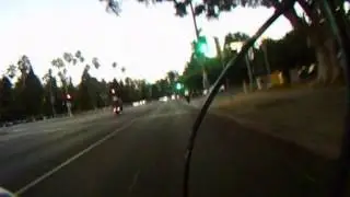 Splitting lanes in to Hollywood. BMX GOONIES