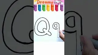Letter Q drawing | Fun and Easy Drawing Tutorial for Kids! 🖍️#drawing #art
