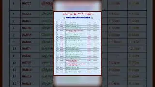 Thanjavur train timings