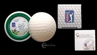 PGA Tour Silver Coin 2013 | Heritage Sportsmanship Respect | Cook Islands 5 Dollars
