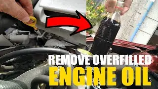 How To REMOVE EXCESS / OVERFILLED CAR ENGINE OIL