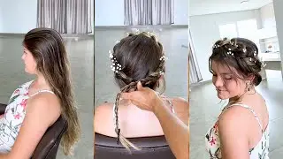 TODO o Cabelo Vira Tran&ccedil;a 😱✨ | Penteado passo a passo!