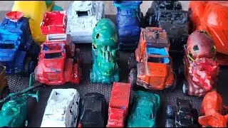DIFFERENT CARRIES BEFORE AND AFTER!| RELAXING ASMR TOY CAR WASH #car