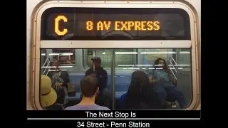 ᴴᴰ R160 - C Express Train to 168 Street announcements + New M60 SBS Announcement