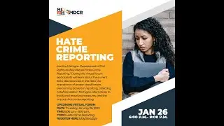 Hate Crime Reporting Virtual Forum-MDCR