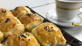 Chicken puffs (chicken pie)فطائر الدجاج بعجينة البف باستري