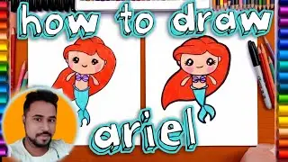 How to draw ariel The litte Mermaid 🫣🐰 #art