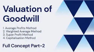 Valuation of Goodwill | Partnership Accounting | Class-12 , B.com, C.A Foundation &  Inter  | Part-2