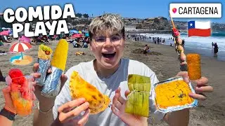 Probando comida de la Playa en Cartagena 🇨🇱
