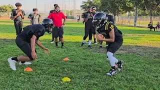 First Day in Pads Heads Up Tackling Drills