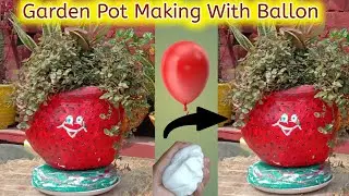 Diy Garden Craft/Ghar Par Gamala Kaise Banaye / Cement pot ideas