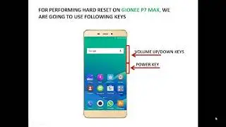 Gionee P7 Max hard reset