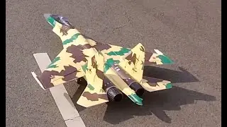 Freewing SU-35 with 3D printed main landing gear MOD