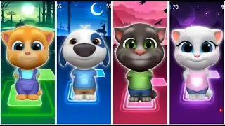 Heroes Ginger - Heroes Hank - Talking Tom - Taking Angela | Tiles Hop EDM RUSH