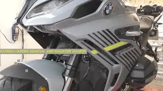 Снятие и установка обтекателя мотоцикла R1300RS, защита радиатора Wunderlich.