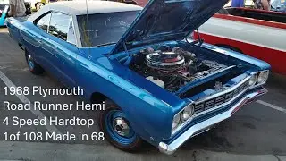 1968 Plymouth Road Runner 426 Hemi 4 Speed - Featured Car of the Day - 1 of 108 Hardtop Hemi Made 68