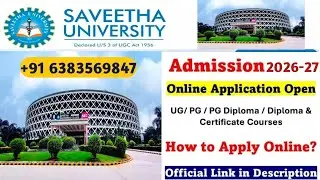 SIMATS 2026|Saveetha University|Fees Structure|Course details|Admission Process details|Vincent Info