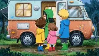 Rainy day cozy camping 🌧️ &rarr; Peaceful Dawn 🌅 | Silent Ghibli Camping Animation
