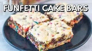 Easy Funfetti Chocolate Chip Cake Bars
