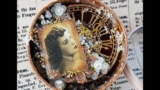 Altered Vintage Tin | Finnabair Inspired Mixed Media Tutorial ♡ Treasured ART.efacts ♡