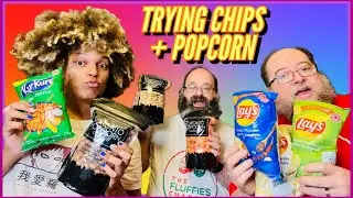 Trying CHIPS and POPCORN | The Fluffies Channel