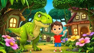 Naughty Dino Painted the Jungle Green 🦕 | Nursery Rhymes for Kids & Baby Songs