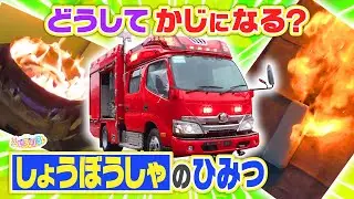 【消防クイズ】消防車に入る水の量は？その水は何分で無くなる？てんぷら油が燃えたらどうする？ワタリ119がレスキュー！ならぬレクチャー！【はたらくくるま／いろりろ公式】