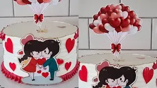 Como hacer cake topper para pasteles, Pastel Para San Valentín 14 De Febrero