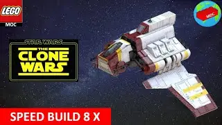 Lego Lanzadera de Ataque República clase NU | Lego Star wars | Las Guerras Clon | Speed Build 8x