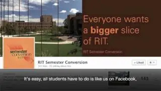 Rochester Institute of Technology - Semester Conversion Facebook Contest Promotion