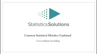 Common Statistical Mistakes Explained