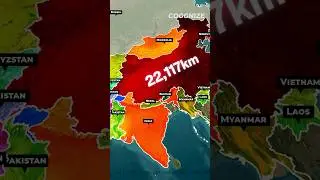 China Has LAND BORDERS With 14 Countries! #shorts