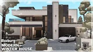 BLOXBURG: Быстрое строительство современного зимнего дома | Строительство дома в Roblox