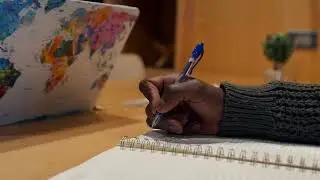A Person Writing On A Notebook | Free Stock Footage - No Copyright | 4K