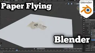 how to make animation of paper flying in air in blender.#blender3d