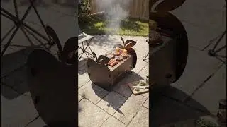 Мангал гриль Яблоко 🍎🔥 | ЧПУ дизайн для барбекю и огня | DXF и SVG