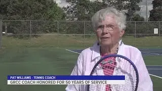 Legendary Grand Rapids tennis coach celebrates 50 years with the program