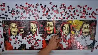 Puzzle La casa de papel 4k 1000 pieces timelapse with gopro10 #casadepapel Money Heist bella ciao